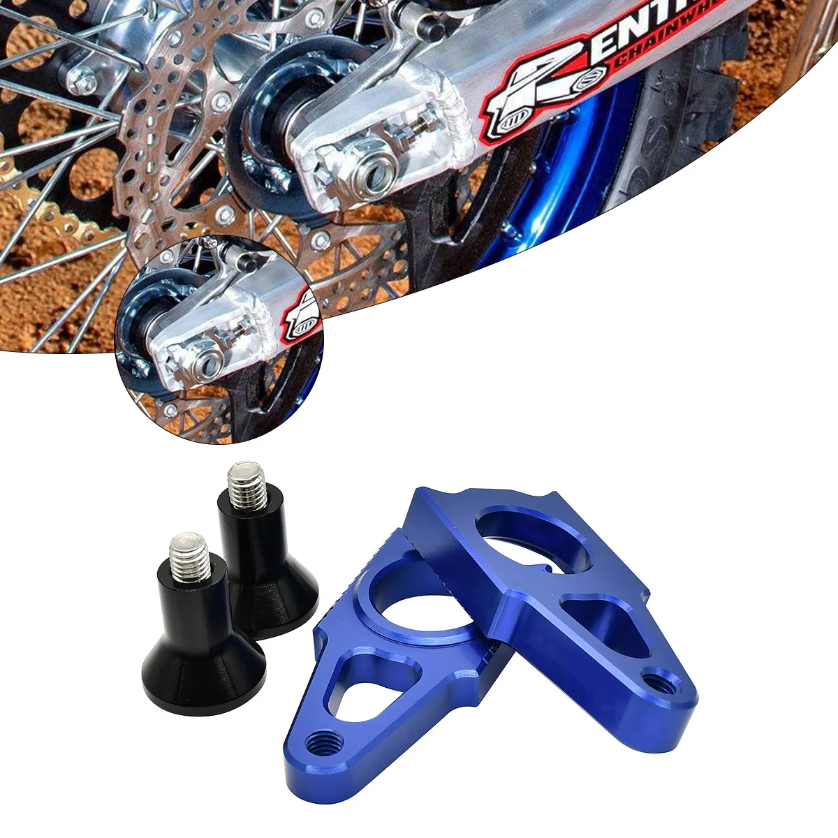 CNC Reinforced Rear Axle Chain Adjuster Block For YAMAHA YZ125 250 YZ250F 450F YZ125X 250X YZ250FX 450FX WR250F 250R 250X 450F