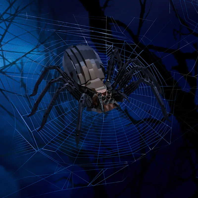 866 C10283moc-177990 مجموعة بناء ذكية للأطفال - نموذج مكعبات بناء عنكبوتية صغيرة الحجم