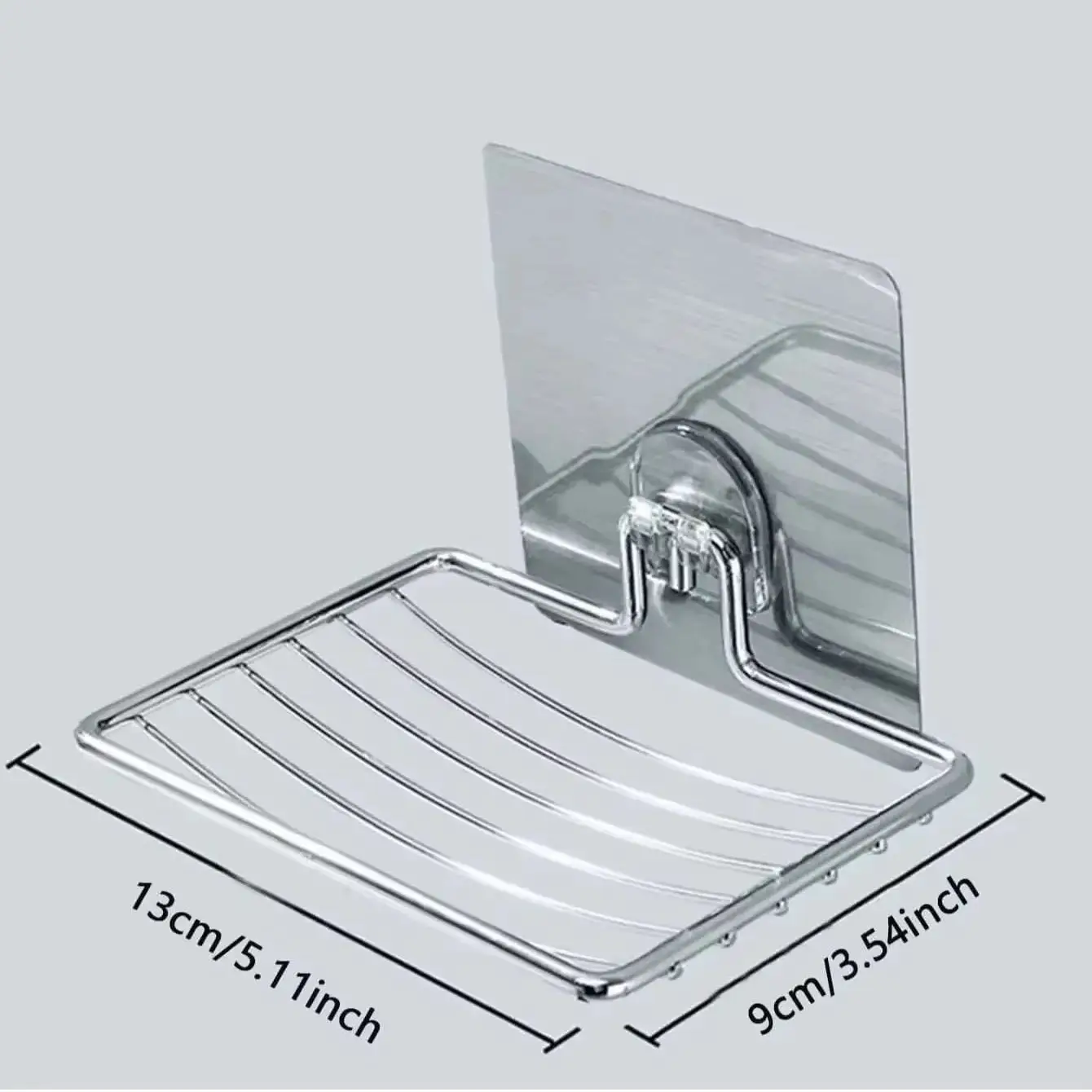 1 stainless steel soap holder, wall mounted soap holder, bathroom non perforated single-layer soap drain box