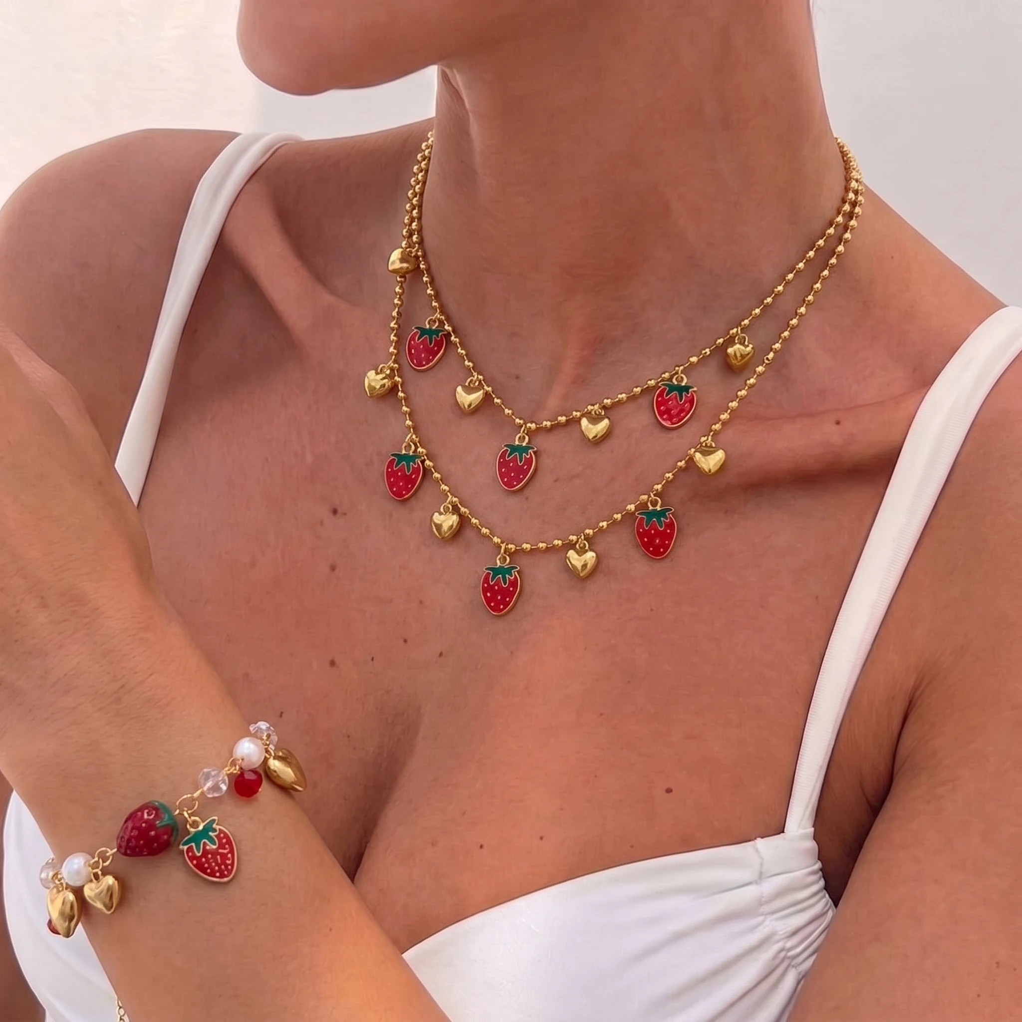 Collier pendentif en forme de - Layered Pendant Necklace Aesthetic avis et prix