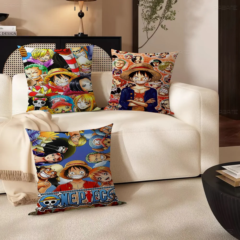 Anime 0-ONE P-PIECE Cushion Cover Pillow Cover Decor Pillowcase Printed Cushion Case For Couch