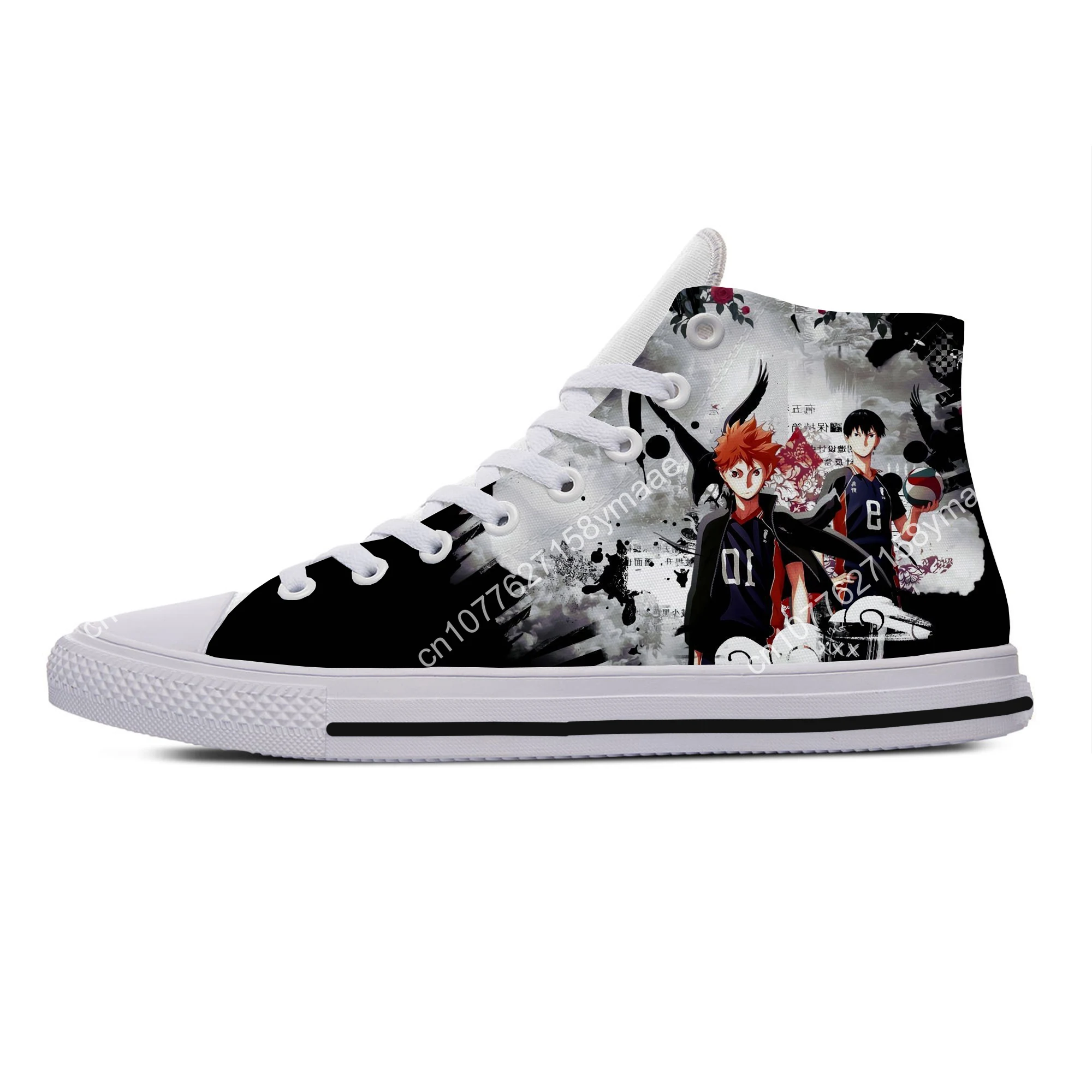 Hot Summer Man Women Casual Shoes Funny High Help Anime Haikyuu Volleyball Juvenile Leisure Walking Shoes Fashion Board Shoes