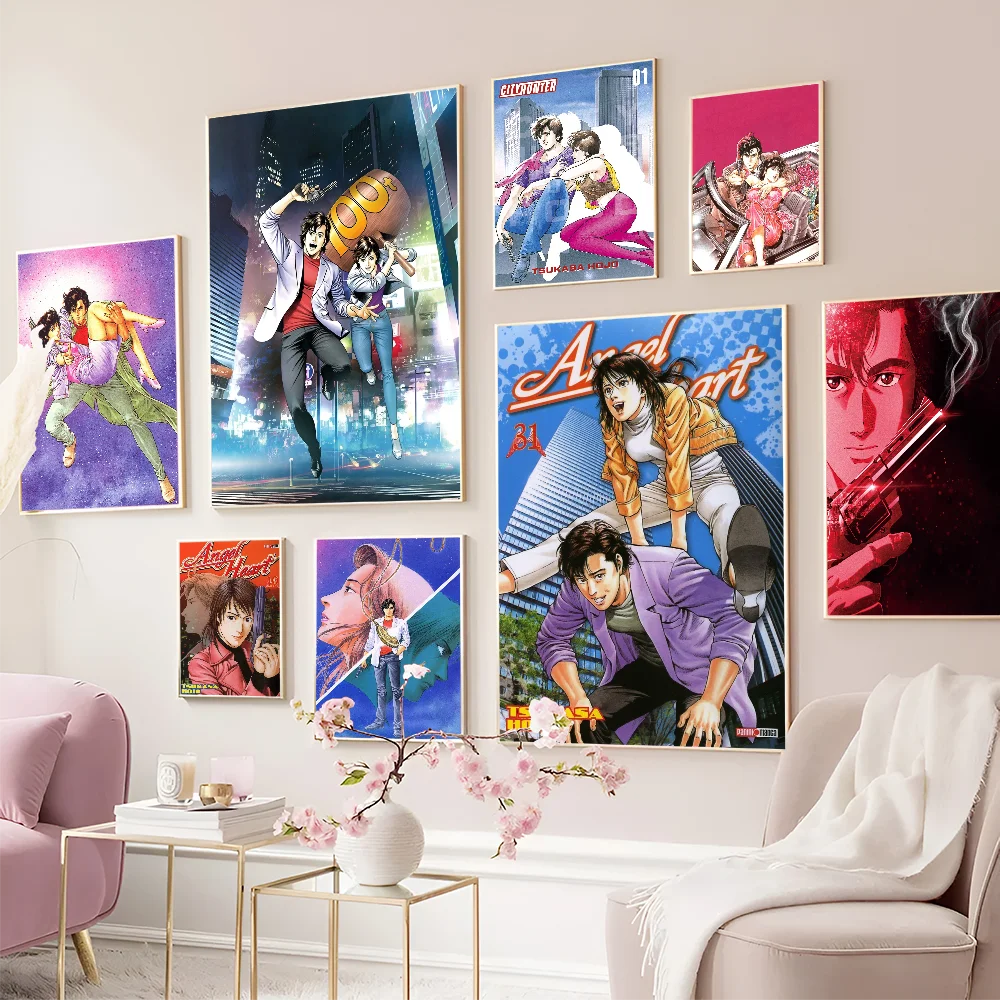 

City Hunter Anime Anime Posters Sticky Whitepaper Prints Posters Artwork Kawaii Room Decor