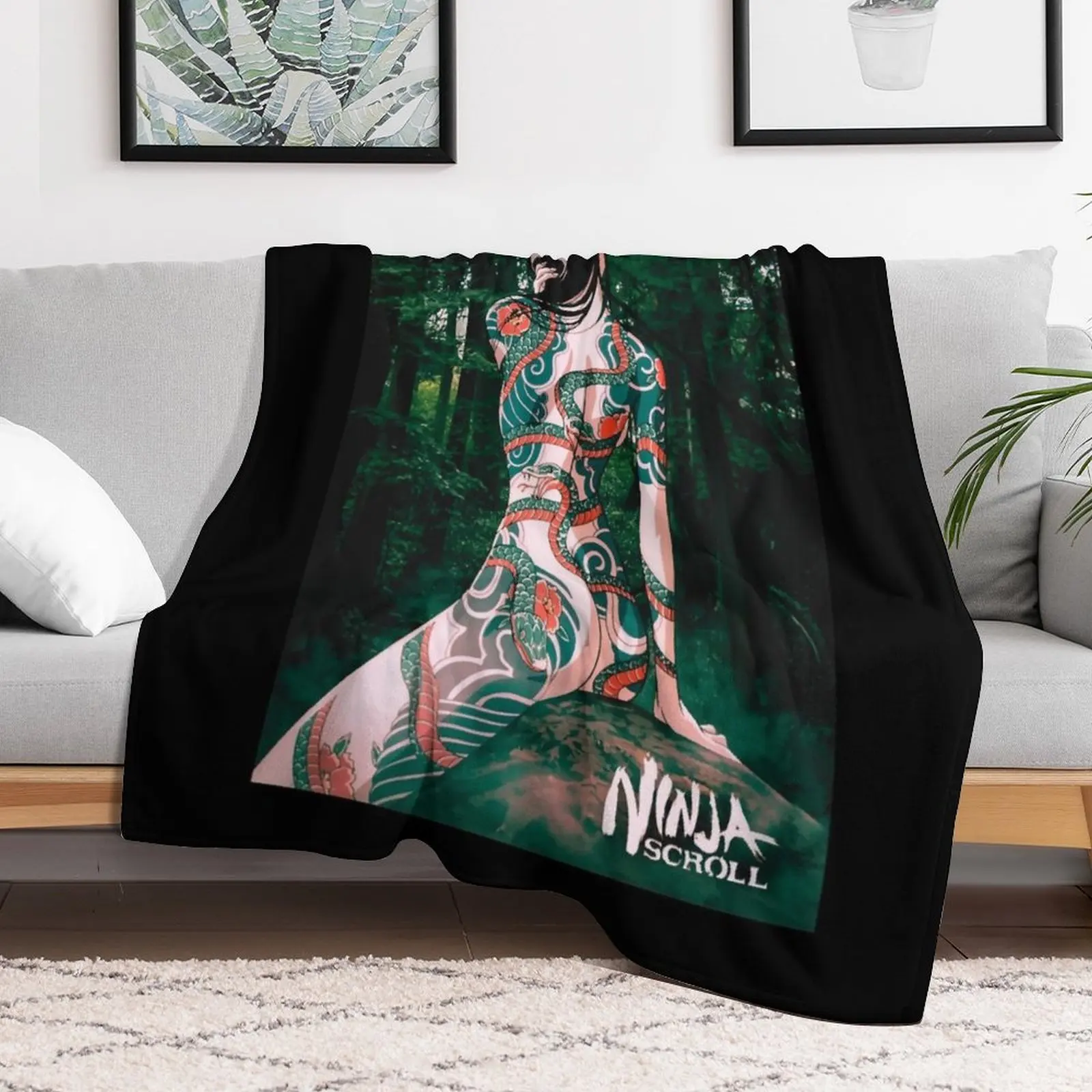 Ninja Scroll Benisato - Tshirt Throw Blanket