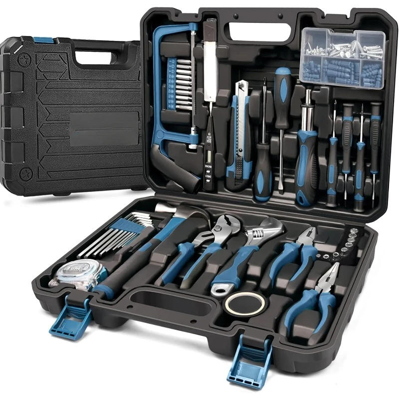 Home Tool Kit 148-Pcs - Household Basic portable Hand Repair Tool Set with Case  Ratcheting Screwdriver & Hex Key