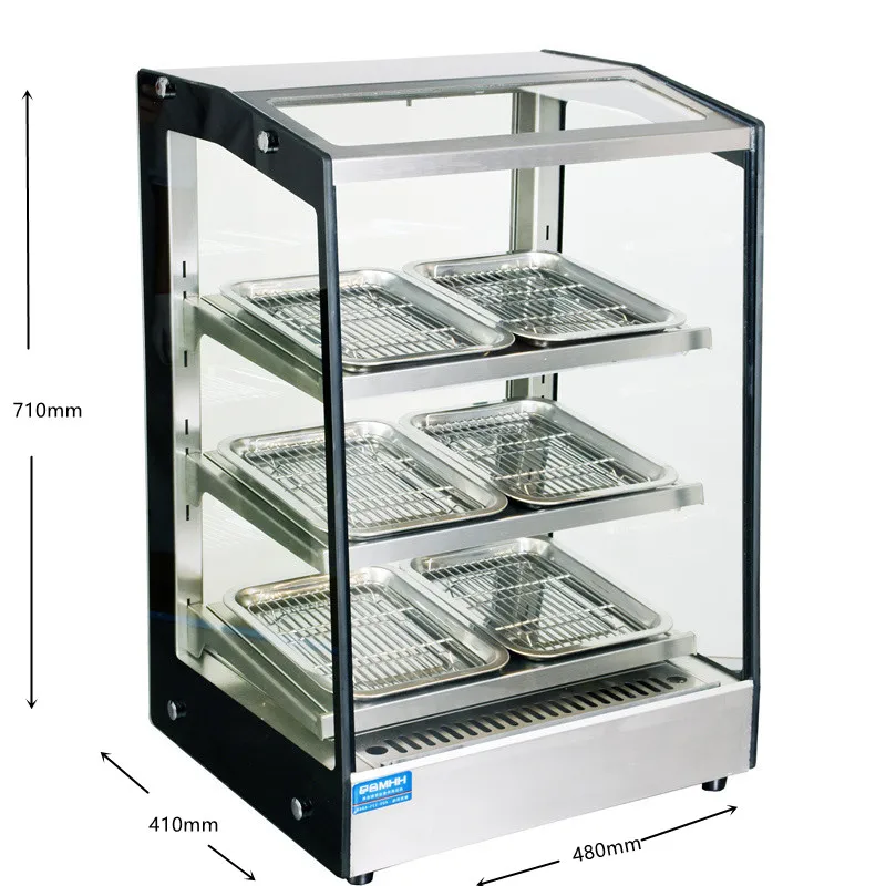 Professional Restaurant Counter Top Glass Hot Fast Food Heated Warming Display Cabinet Electric Warmer Showcase