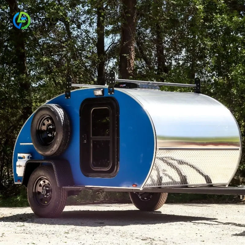 Custom Offroad Teardrop Camping Trailer Mini Caravan Lowest Price Fast Delivery Wholesale For Family Outdoor Camping Trips