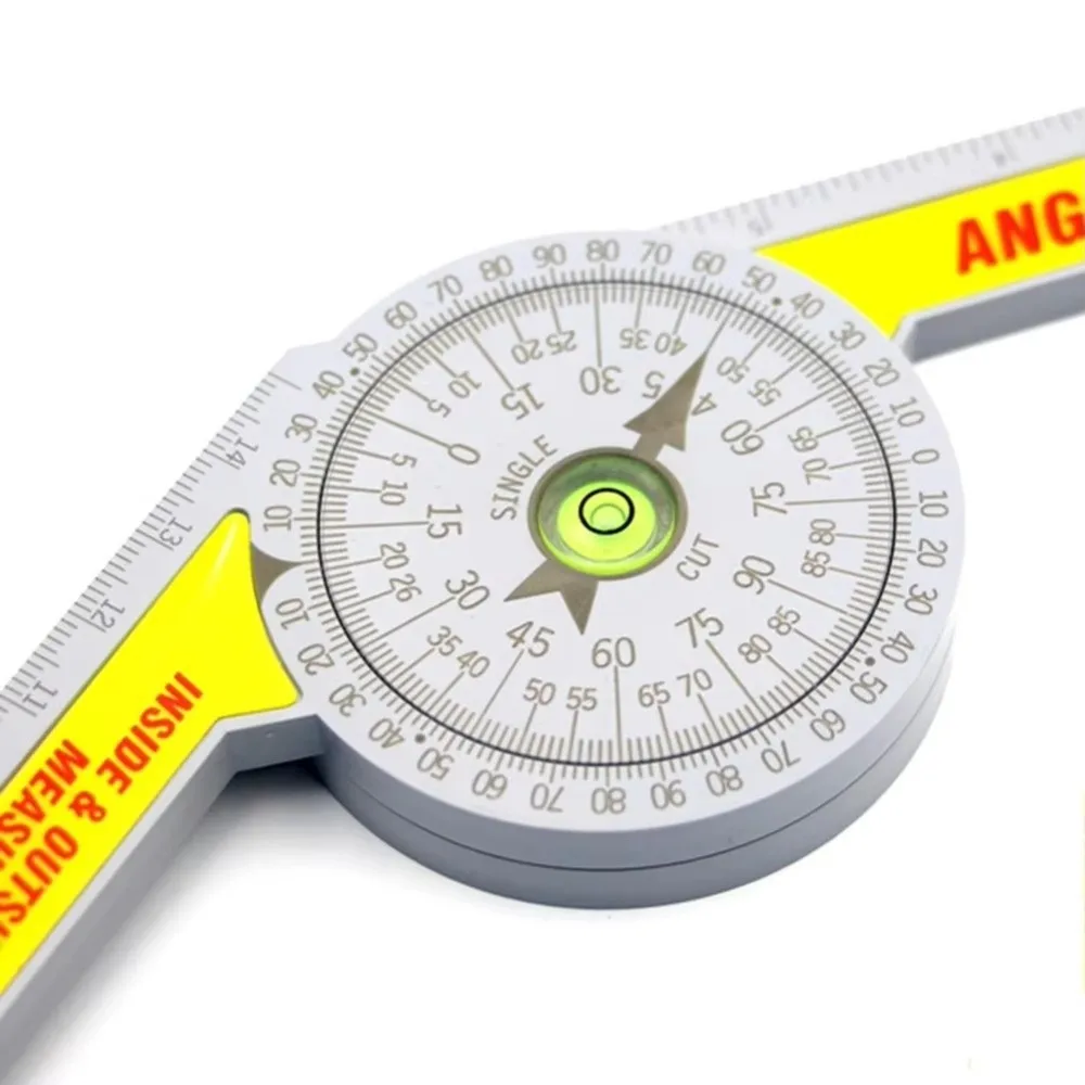 New High Precision Angle Finder Rustproof Level Bubble Miter Angle Ruler Rotary DIY Carpentry Protractor For Building Trades