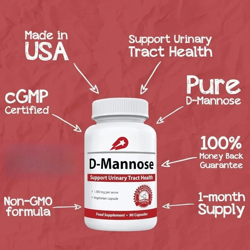 

1500 мг чистая D-амантозная добавка для здоровья мочеиспускания и мочевого пузыря - 60 вегетарианских капсул