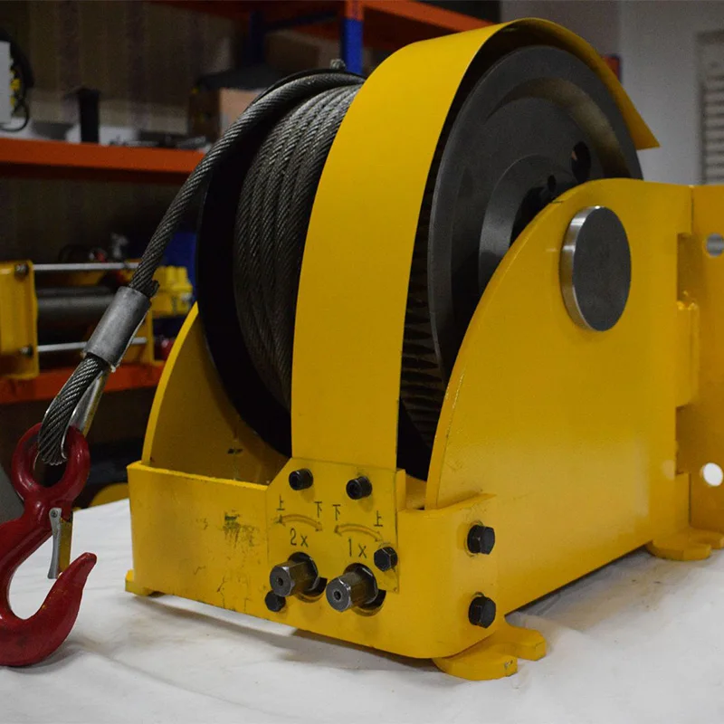 Hand winch can be connected to electric wrench seated side mounted vertical mounted 500-2000KG heavy duty manual brake tool