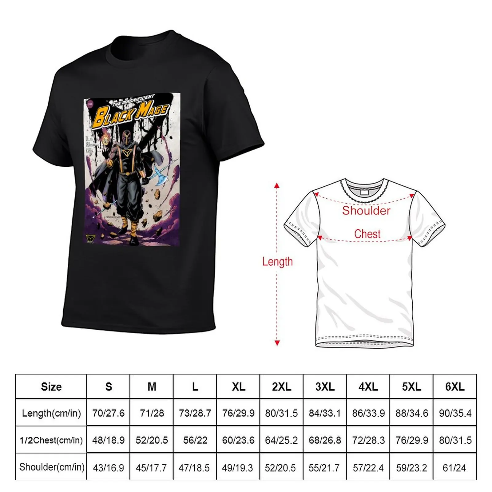 New The Magnificent Black Mage #1 T-Shirt anime t shirt man Short sleeve t shirts for men pack