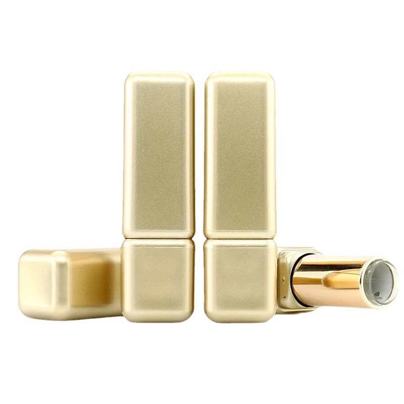 3.8g Asian Gold Empty Lipstick Tube Refillable Lipstick Bottle DIY Lip Balm Container Lip Stick Lip Balm Sample Tubes Vials