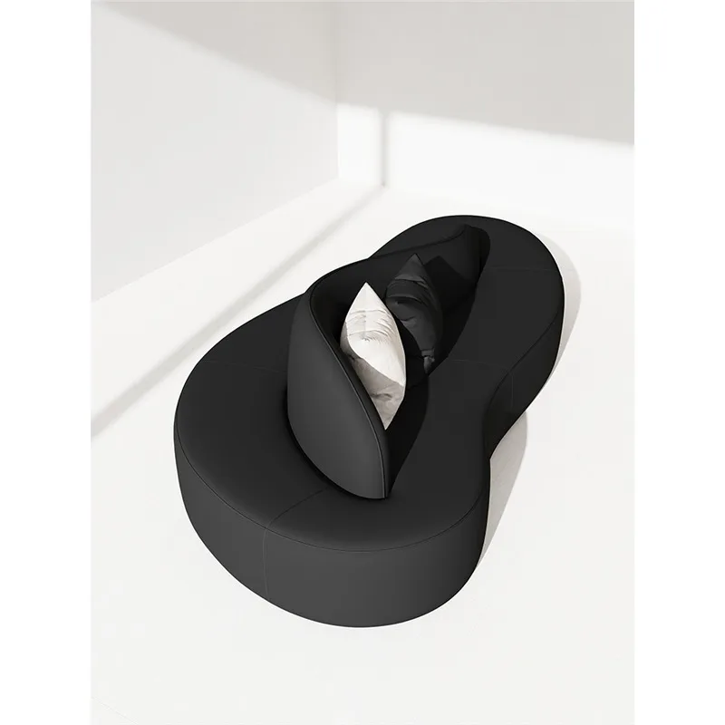 

Curved double-sided sofa special-shaped designer beauty salon clothing store hotel lounge area reception