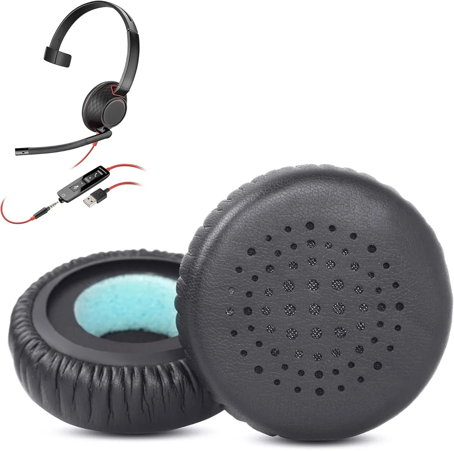 Blackwire C3220 Ear Pads Replacement  Ear Cushion Compatible with Plantroneics Blackwire C3210 C3215 C3220 C3225 Headphone