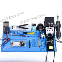 Mobile phone computer repair desk work mat Large silicone heat insulation pad Air gun soldering iron large welding table mat