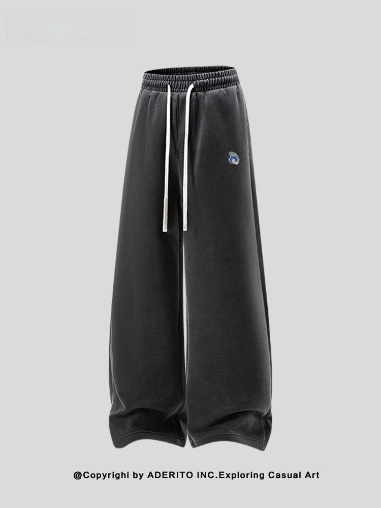 

NANA Casual Straight Leg Long Pants Waed Fce Spor Sweatpants High Street Loose Drape Versatile Wide Leg Comfortable Fit