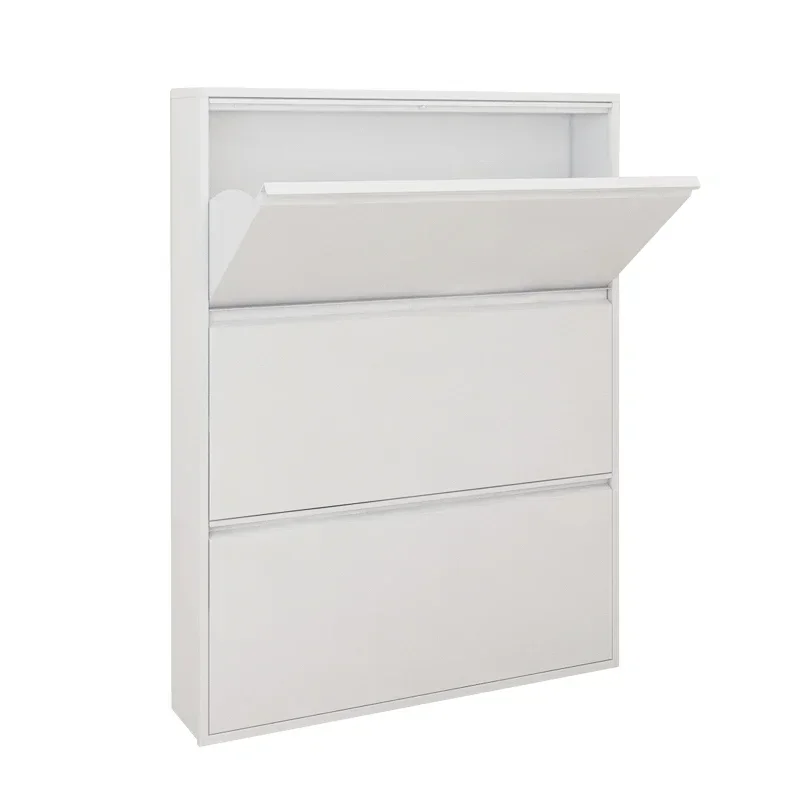 15cm ultra-thin shoe cabinet, metal tipping bucket shoe cabinet, dust-proof steel shoe cabinet in the corridor