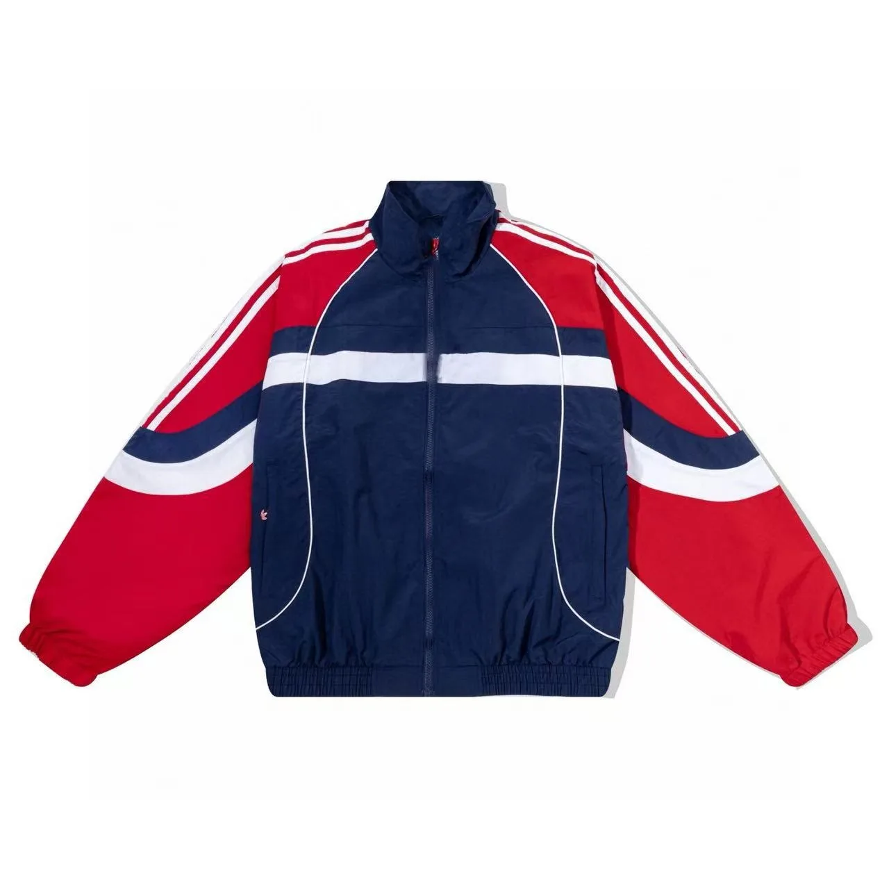 

Original Independent Niche American Heavy Industry Double Tone Striped Stand Up Collar Men's and Women's Jacket