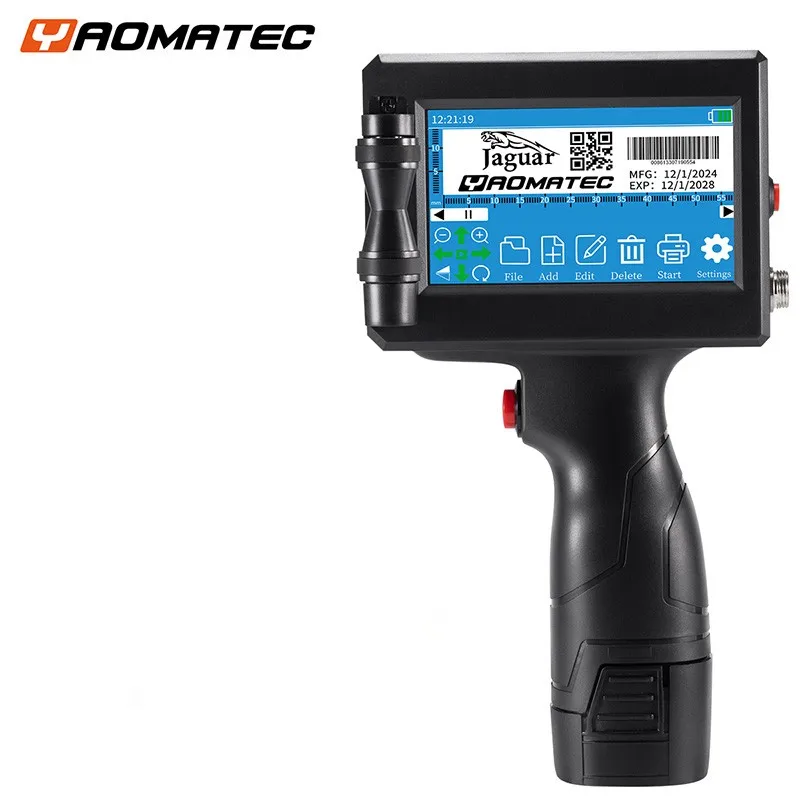 

2025 hot sale Yaomatec 12.7mm Multilingual Portable Handheld Printer logo Qr Code Serial Number Handheld Thermal Inkjet Printer