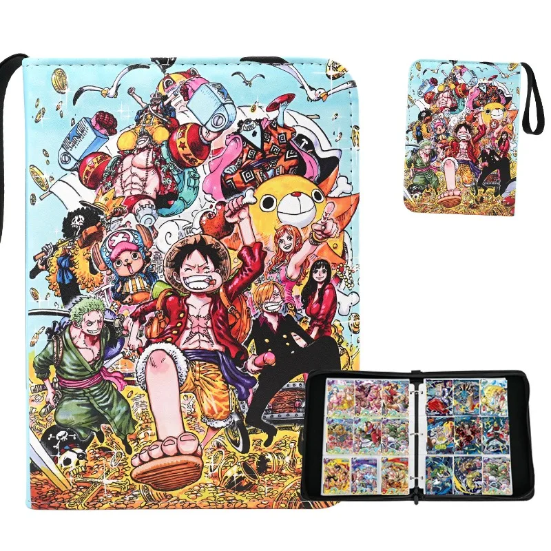 In Stock One Piece Card Binder Luffy Gear 5 PU Leather4 Pocket 9 Pocket OPCG Trading Card Collection Album For Game Card Storage
