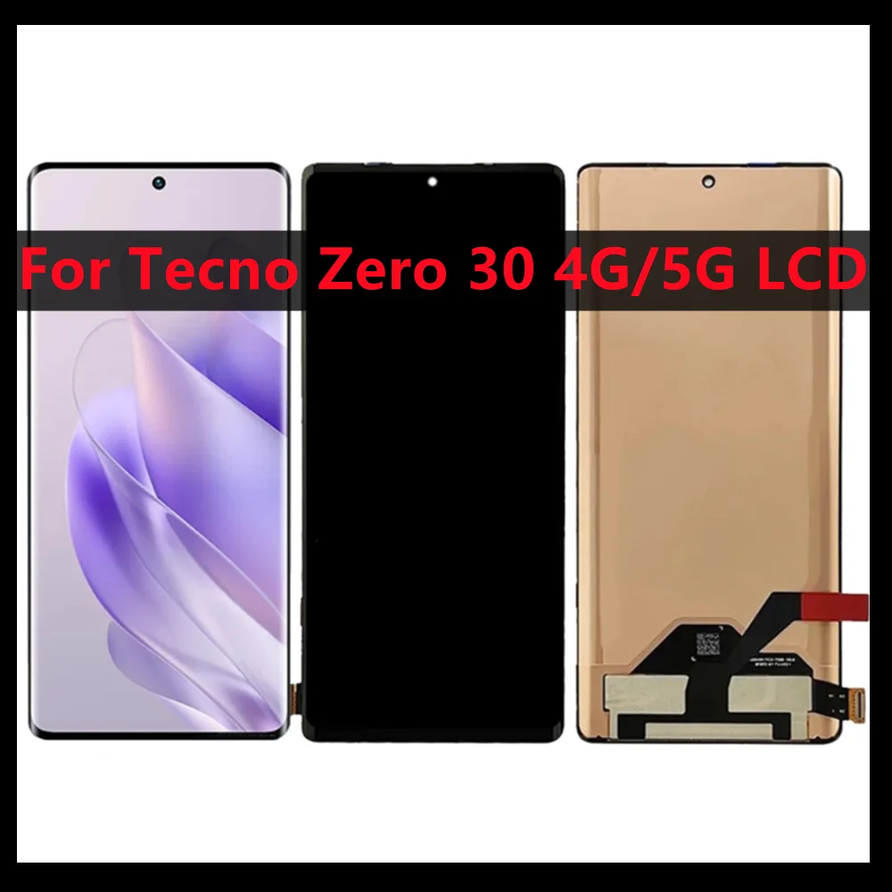 

100% Test AMOLED 6.78'' For Infinix Zero 30 4G 5G X6731 X6731B LCD Display Touch Screen Digitizer Assembly Parts