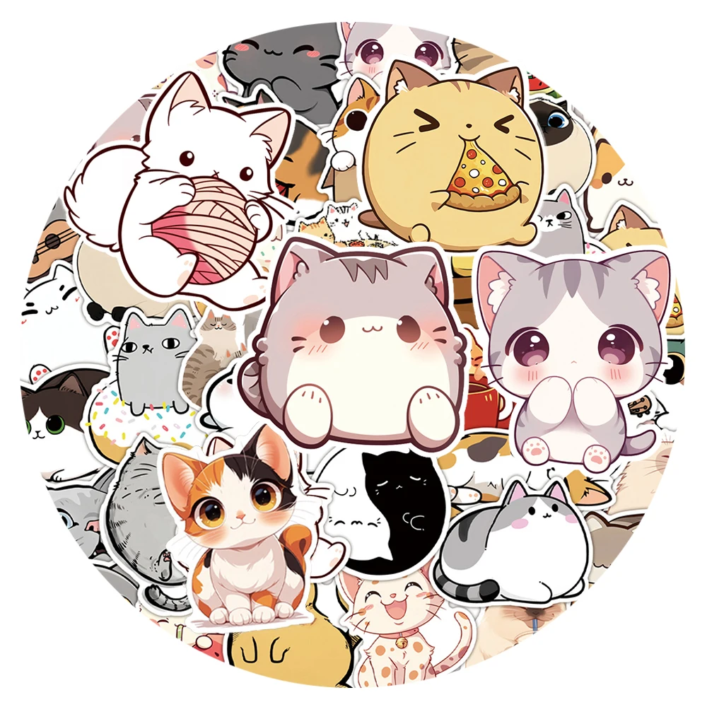 

10/30/50pcs Super Cute Anime Animal Cat Graffiti Stickers Kawaii Cartoon Decals Luggage Laptop Phone Sticker Decoration Toy Gift