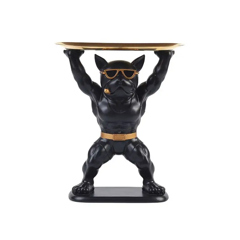 

Подставка для ключей A24F в виде статуэтки бульдога, настольный органайзер, декоративный поднос для хранения ключей, украшение для офисного стола и дома