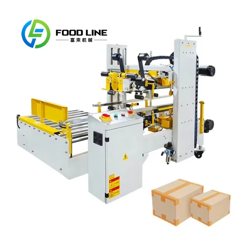 Four Corner Drive Carton Sealing Machine Professional Equipment For Four Sides Corner Sealing Of Express And Shipping Cartons