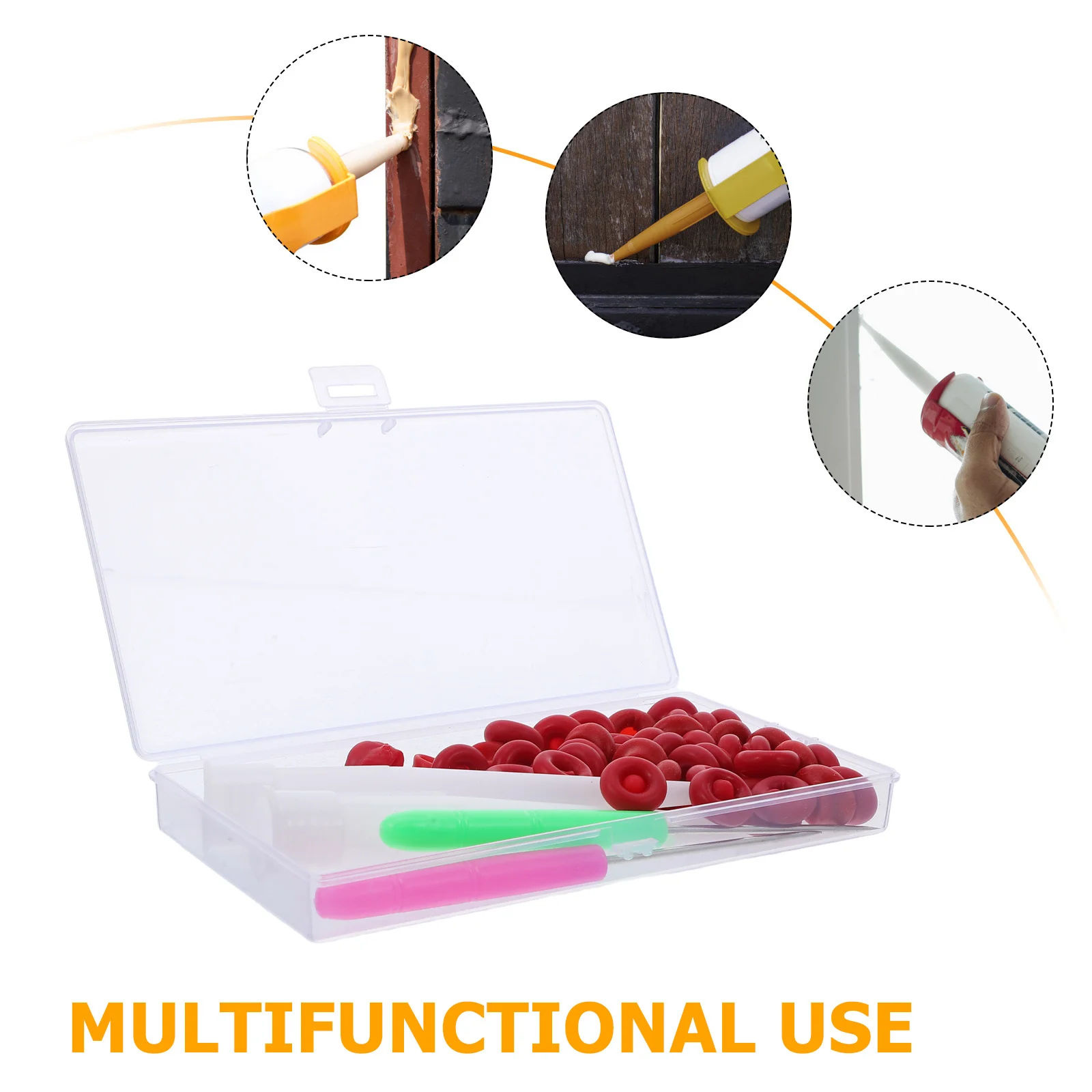 재사용 가능한 코킹 노즐 어플리케이터 툴 키트 코킹 캡 커버 그라우트 마감 막힘 없음 다목적 호환성