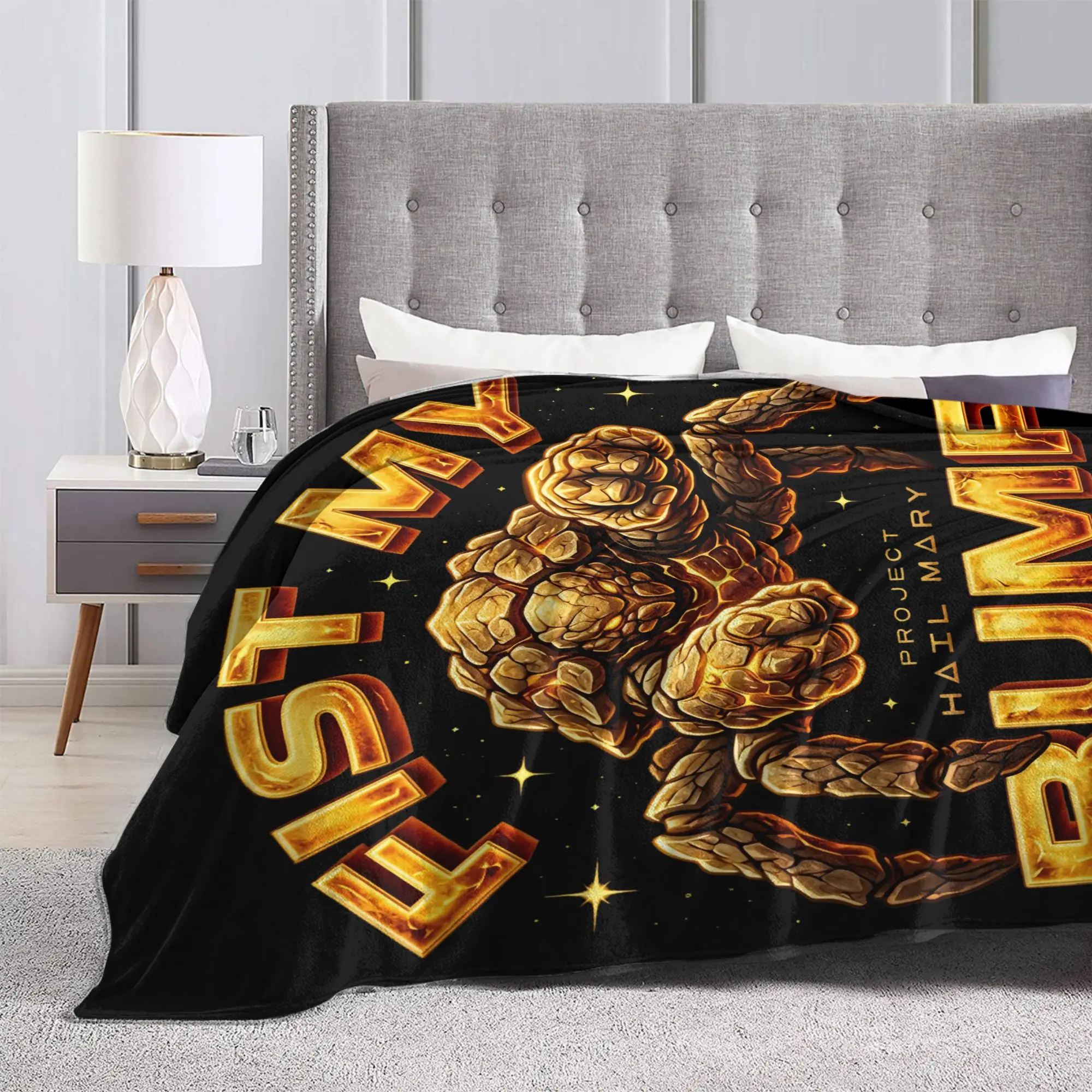 Fist My Bump Rockys Project Hail Mary Sci Fi Fuzzy Blanket  Awesome Throw Blankets for  Sofa Bedding Lounge 125*100cm Rug Piece