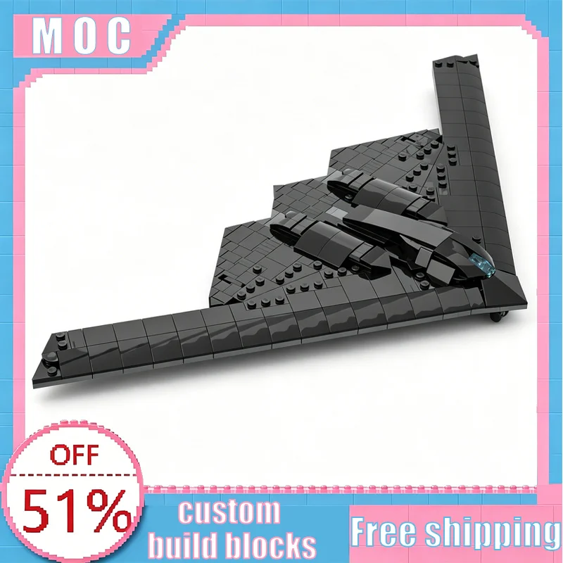 

413 PCS MOC Spirit Stealth Bomber Aircraft Model Custom Creative Building Blocks Educational Assembly Toy Display Popular Gift