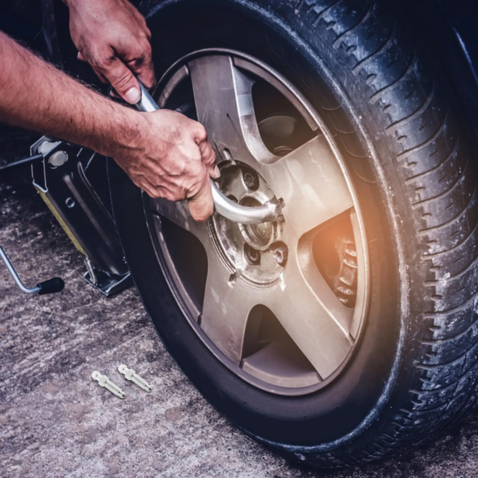 

2pcs Bleed Screw For Motorcycle Brake System Galvanized Iron Drain Valve Air Fluid Release Fork Bleeder Hydraulic Maintenance