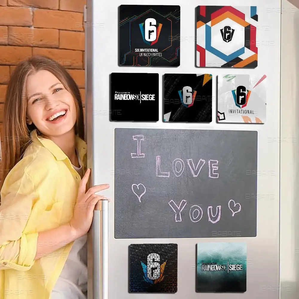 Game R-Rainbow Six Siege R6 1pc Fridge Magnet Personalized Magnetic Photo Holder Durable Square Picture Surface Fridge Magnets