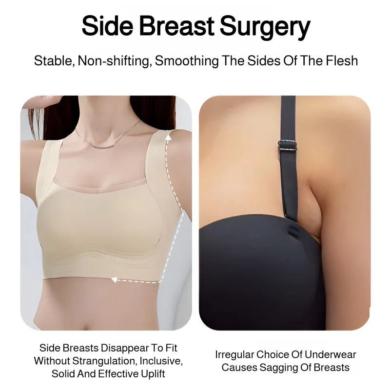 สปอร์ตบราสำหรับผู้หญิง, บราไร้สายแบบนุ่ม รองรับทรง ยกกระชับ ป้องกันการหย่อนคล้อย, ชุดชั้นในแบบรัดหลัง, สำหรับใช้ในชีวิตประจำวัน/โยคะ/ฟิตเนส/ออกกำลังกาย