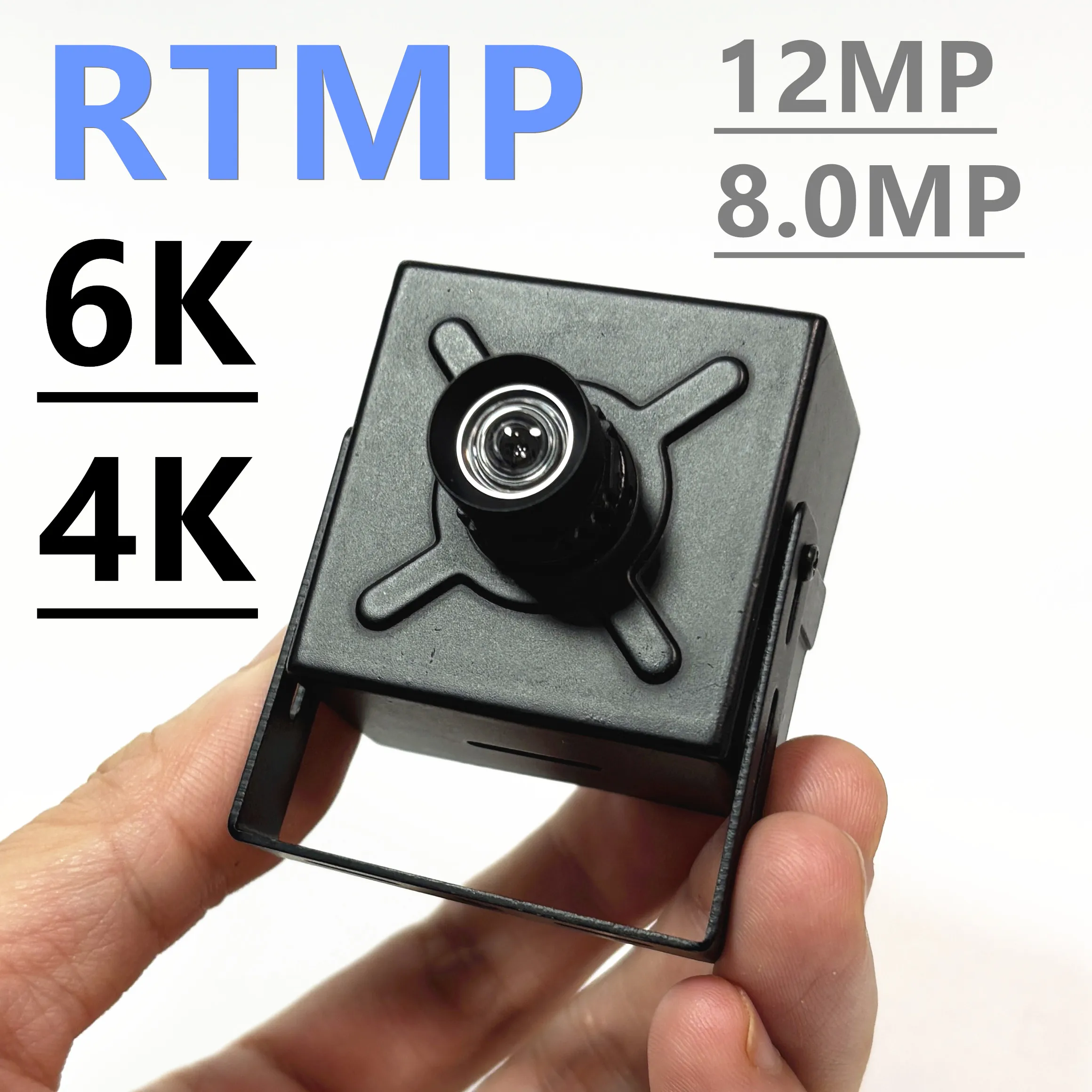6K 12MP Indoor Industry Mini PoE Security IP Network Camera Built-in Microphone AI Human Detection With 12mp No Distortion Lens