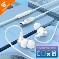 SOMIC TONE Wired Earphone In Ear Type C Headset Laptop Mobile Phone Universal HD Mic Call Earbuds Bass Stereo Gaming Headphones