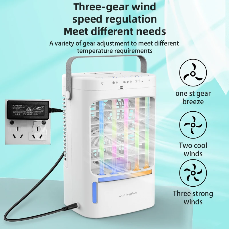 Ventilatore portatile Mini aria condizionata ventilatore elettrico USB Desktop Spray refrigerazione umidificazione condizionatori d'aria per la stanza