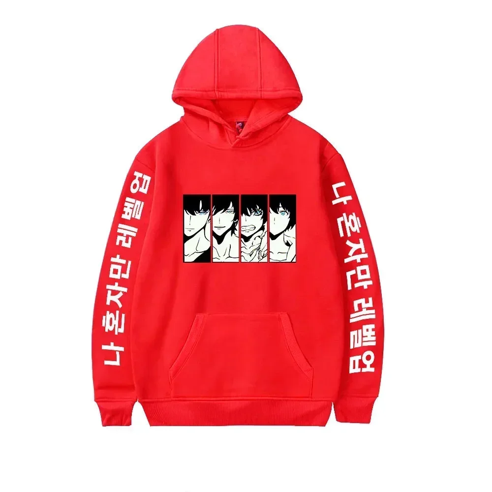 Men Women Hooded Sweatshirts Harajuku Loose Hoody Manga Solo Leveling Sung Jin Woo Printed Hoodie Spring Long Sleeves