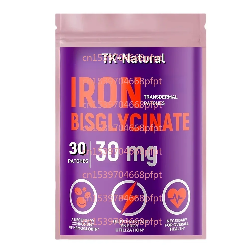 30-Pflaster Transdermal-Pflaster aus Eisen mit Bisglycinat für Blut und Sauerstoff, Wohlbefinden und Energieunterstützung