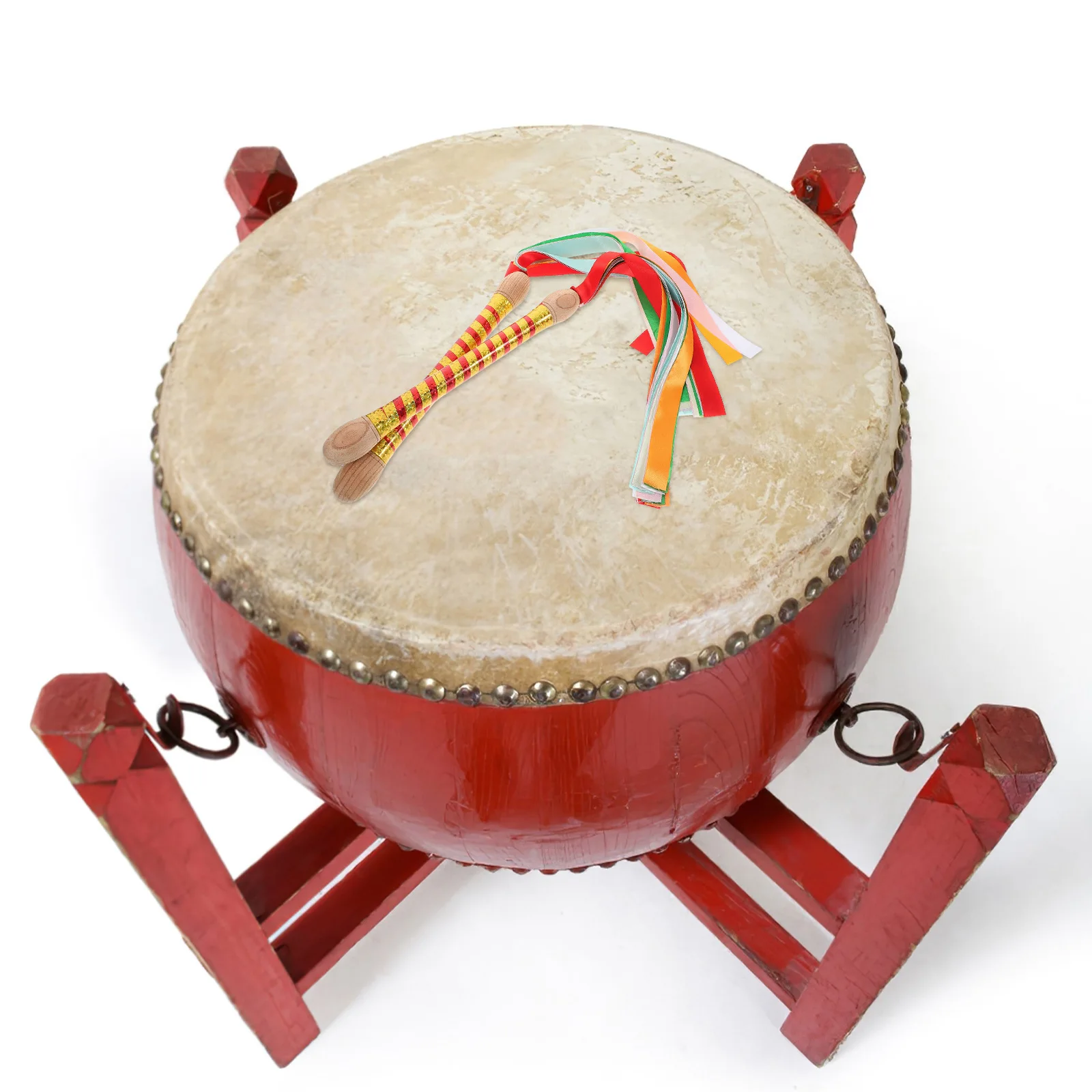 

2Pcs Colorful Wood Drumsticks Durable Dandiya Sticks for Adults Beginner Drumming Practice Wooden Drumsticks