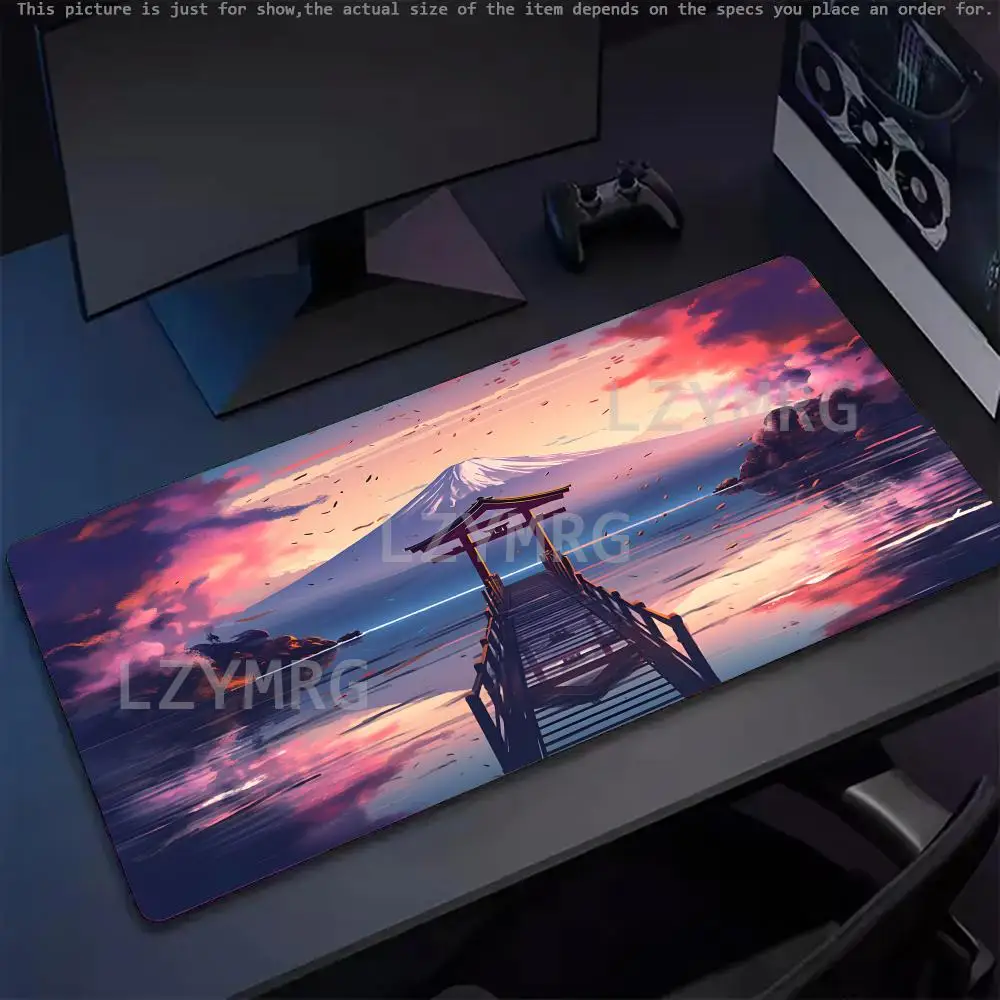 

Sakura Mountain Landscape Mouse Pad Large Rubber Anti-slip PC Desk Accessories Mousepad for Offices and Gamer Keyboard Decor Mat