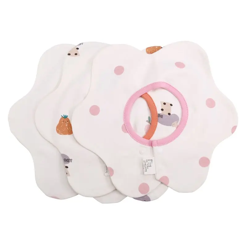 

CYGJ-360° Rotate Organic Cotton Baby Bibs 3-Pack, Adjustable Muslin Bibs For Teething & Drooling, Unisex