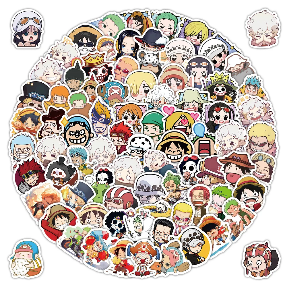 

103pcs Chibi One Piece Graffiti Stickers Waterproof Decals Stickers For Laptop Phone Thermos Skateboard Diy Stickers Kids Gift