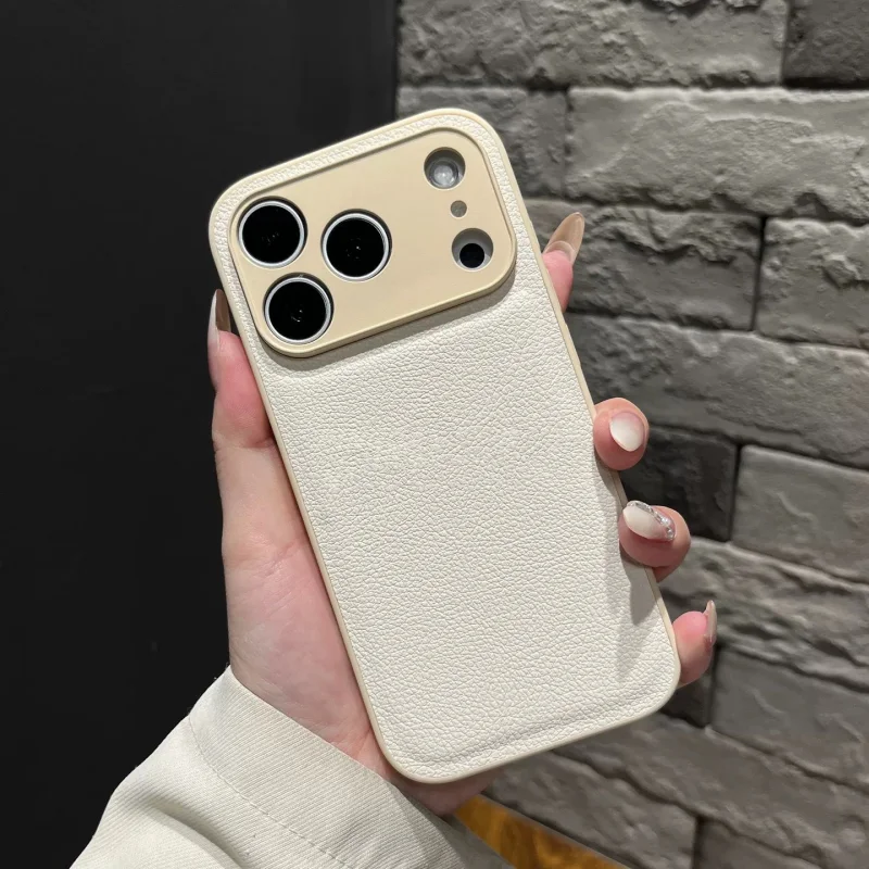 패션 리치 가죽 질감 충격 방지 케이스 (아이폰 17Air 16E 15 14 Plus 13 Mini 12 11 17 Pro Max 범퍼 무광 소프트 커버)
