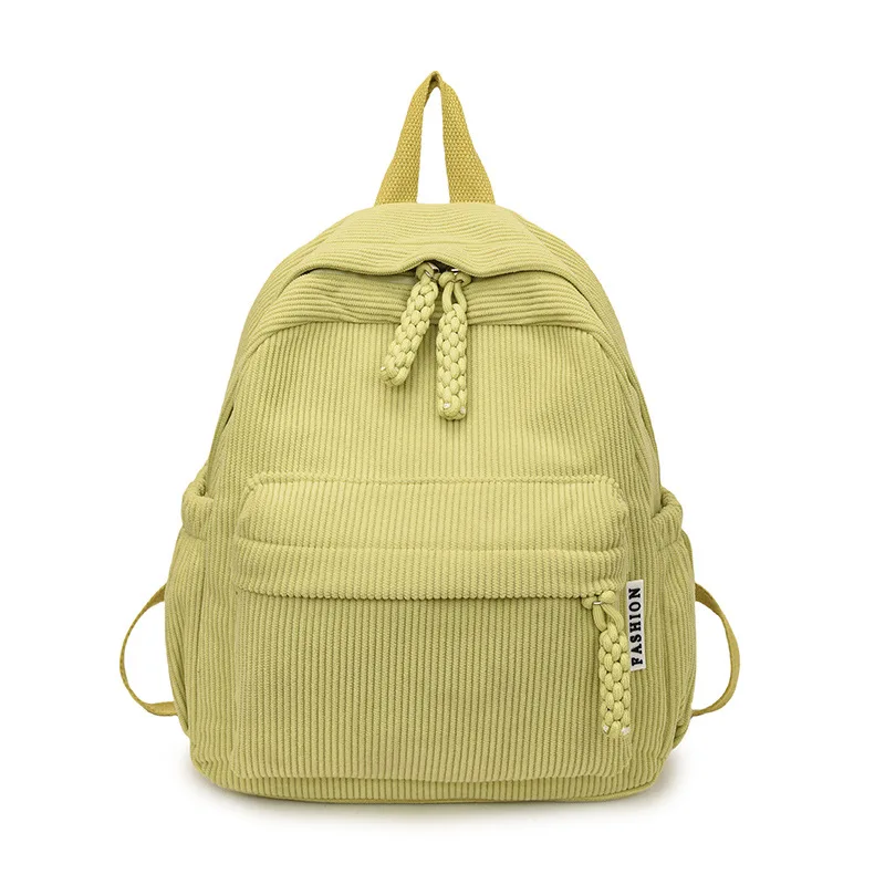 Zaino piccolo in velluto a coste per donna Zaino casual versatile e carino Zaini per cartoni animati Borse per il ritorno a scuola Borsa firmata Сумка Sac