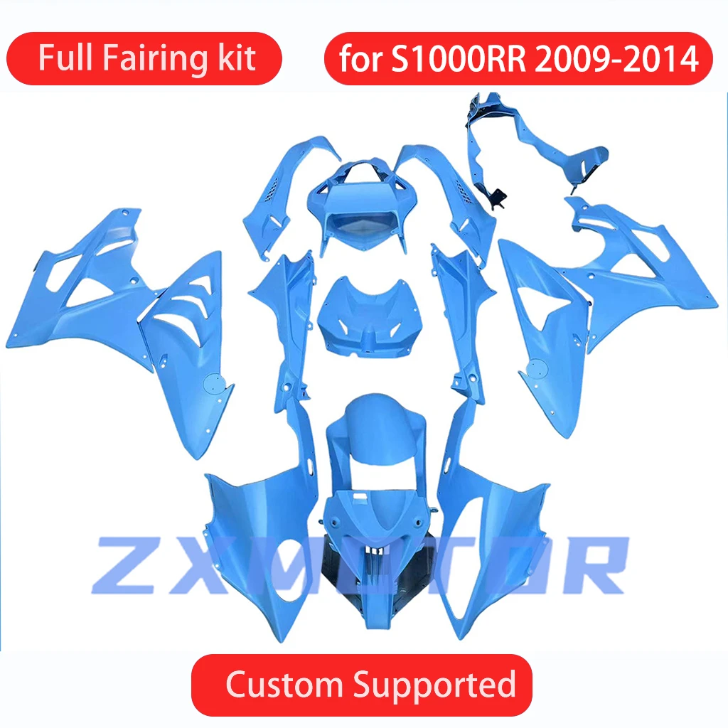 For BMW S1000RR 2009 2010 2011 2012 2013 2014 Customizble Fairings S 1000RR Motorcycle Aftermarket Cover Fairing Kit Blue