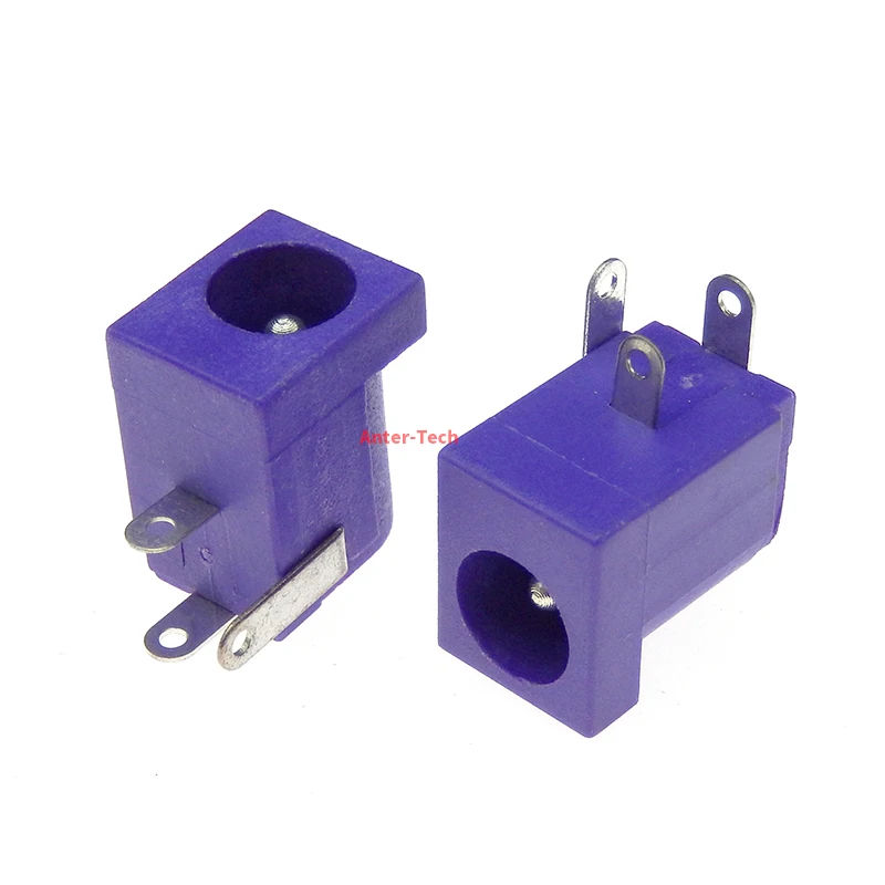 10PCS/Lot DC-005 Black DC Power Jack Socket Connector DC005 5.5*2.1mm 5.5*2.5 2.1 socket Round the needle