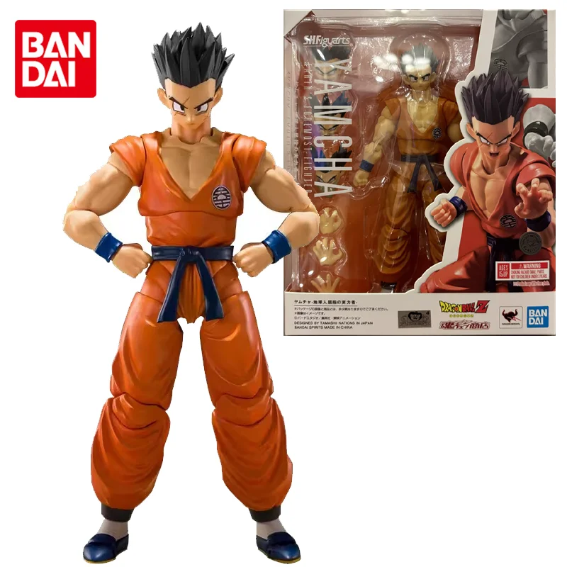 

Bandai Original SHF Dragon Ball Z Yamcha Anime Action Figure Toys For Boys Girls Kids Children Birthday Gifts Collectible Model