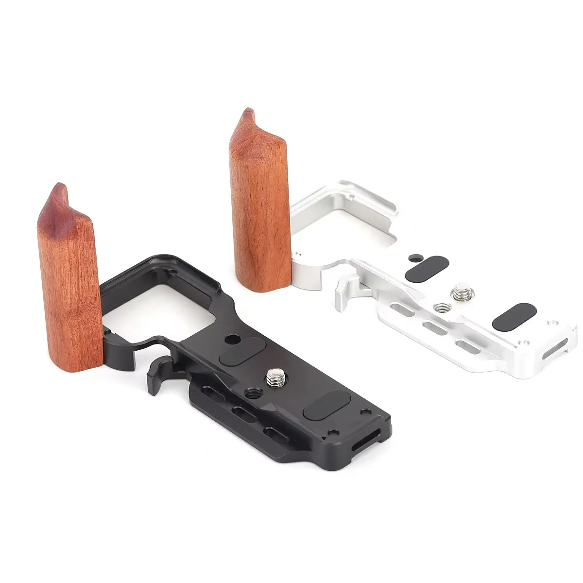 FITTEST ZVE10 Hand Grip Rosewood Wooden Metal Handle Wood Grip L Brack for Sony ZV-E10 Camera Arca Tripod Bracket Fit RRS