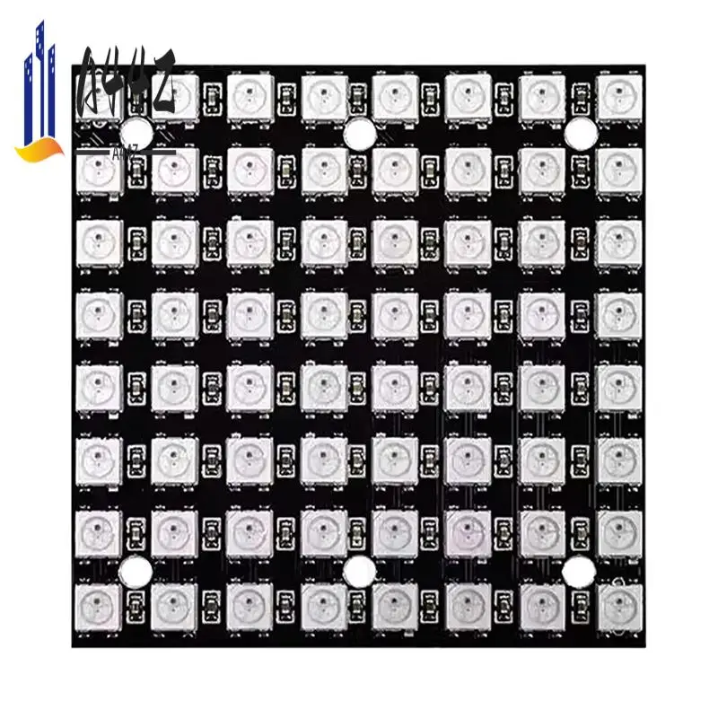 

A44Z-WS2812 LED 5050 RGB 8X8 LED Matrix WS2812B 8X8 64-Bit Full Color 5050 RGB LED Lamp Panel Light